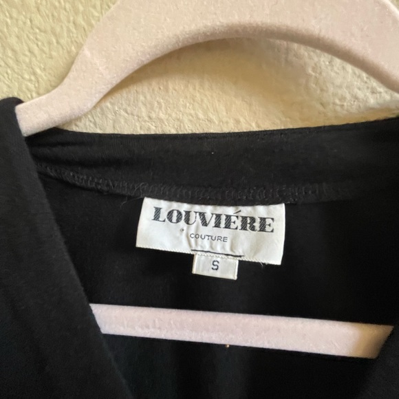 🩷Louviere (vintage-1980) black dress, Small - Picture 3 of 6